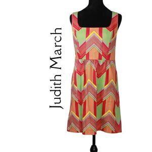 Judith March Geometrical Print Sleeveless Dress Size Large